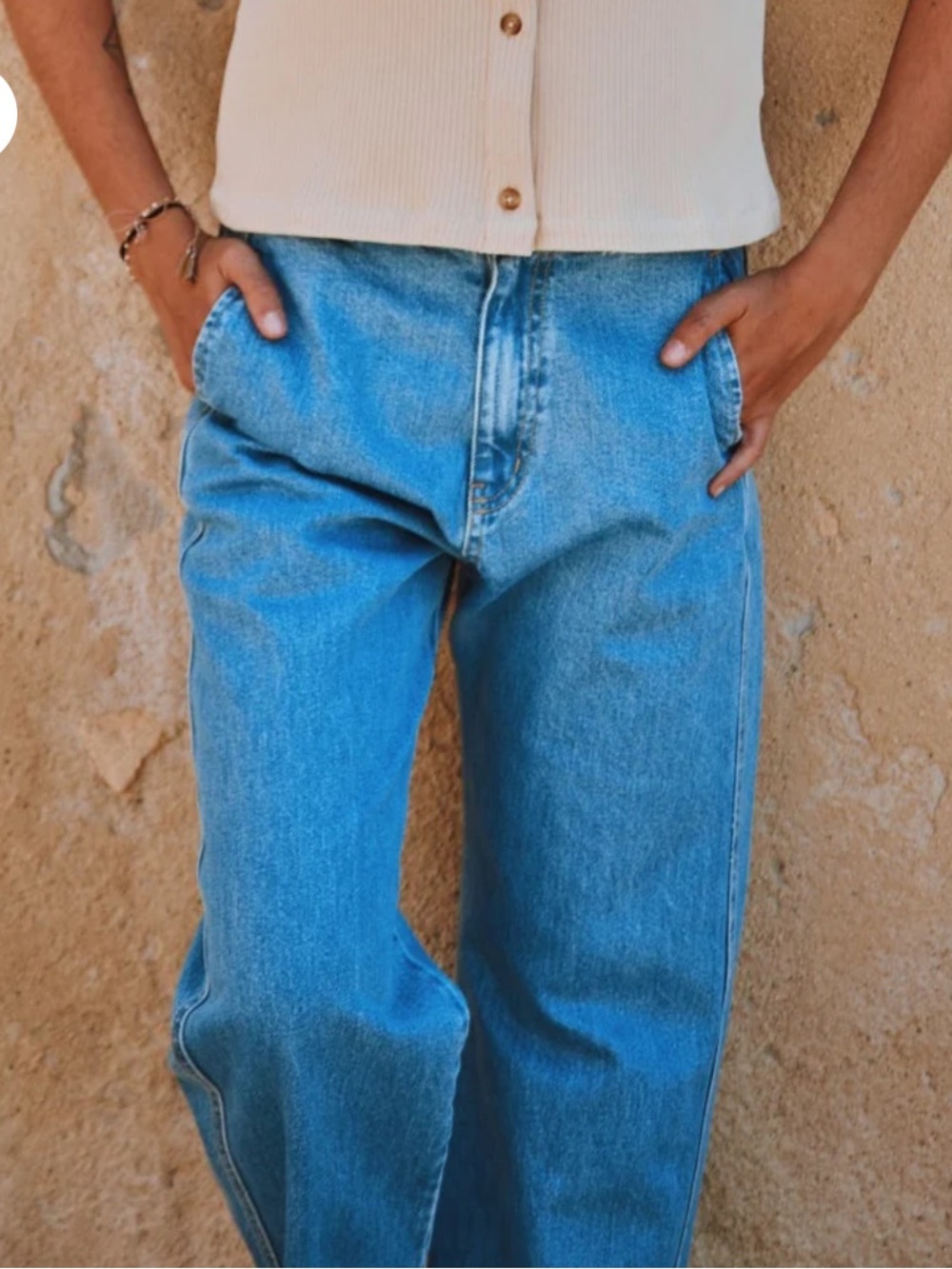 Poudre Organic Gentian Pants Denim Blue